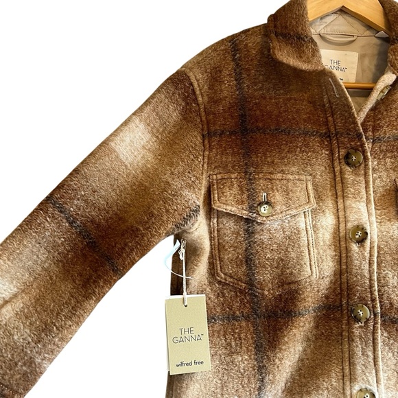 NWT Wilfred The Ganna felted wool blend plaid jacket size XS - Picture 6 of 16